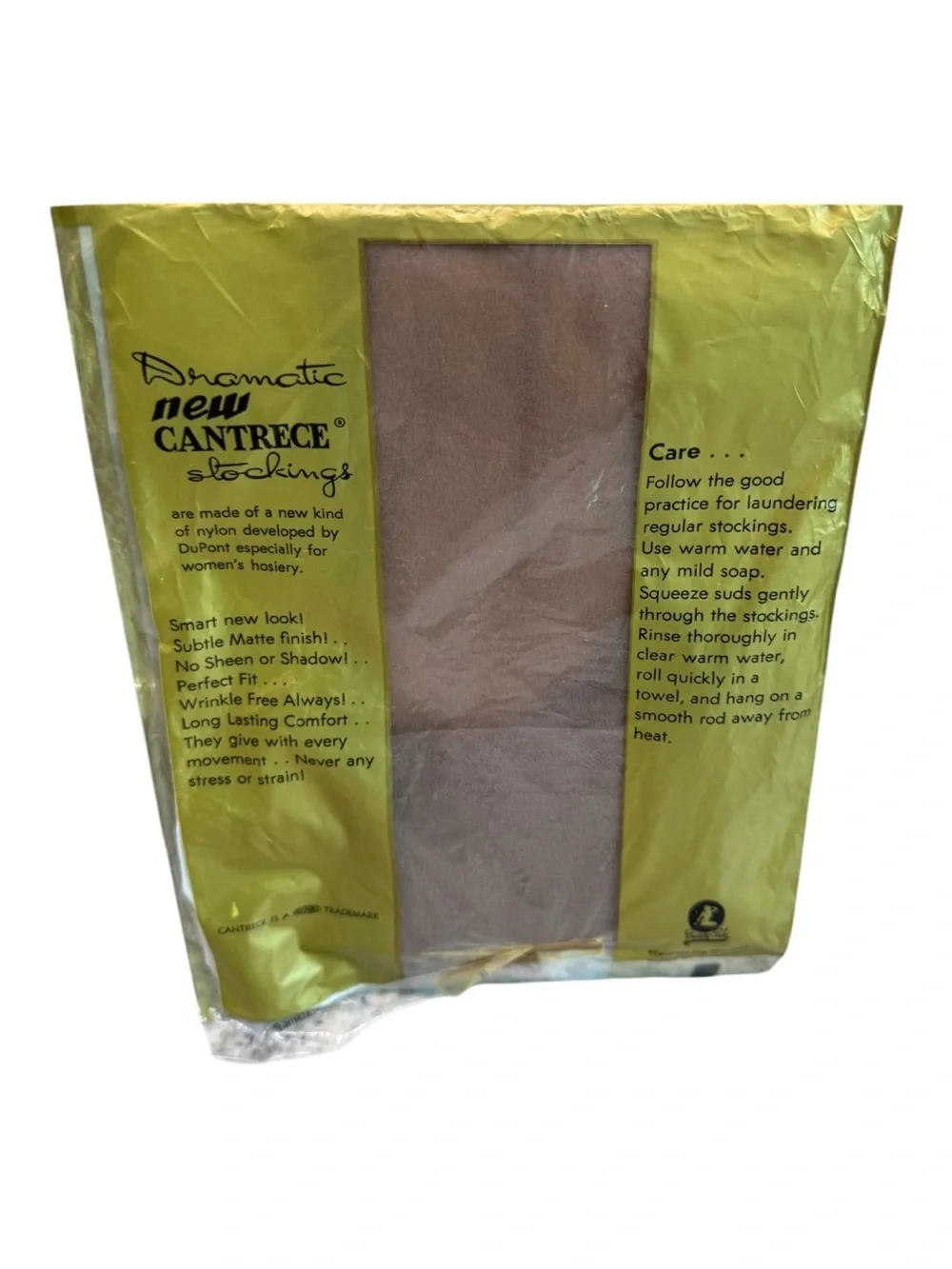 Vintage Beauty Pak Dramatic Cantrece Seamless Stockings Matte Finish M Beige